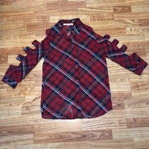 Rebellious One Plaid Long Sleeve Shirt